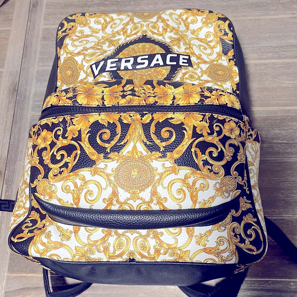 VERSACE BOROQUE LEATHER BACKPACK